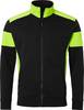 223 Full-Zip Sweatshirt, Unisex, schwarz/Fluoreszierendes gelb, XS
