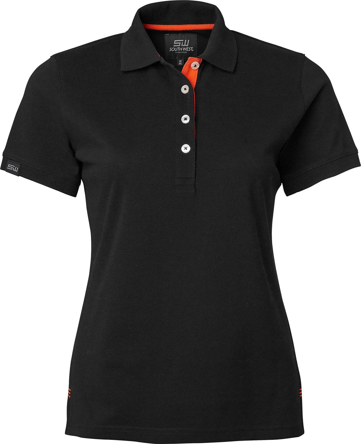 Wera Poloshirt, Damen, schwarz/orange, M-0