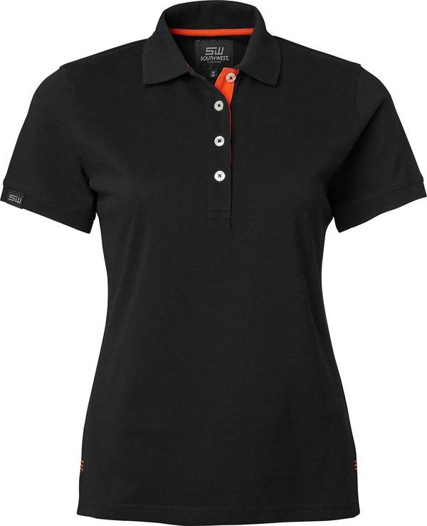 Wera Poloshirt, Damen, schwarz/orange, M