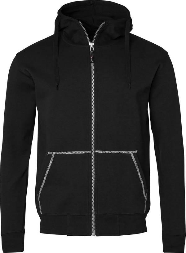 0302 Full-Zip Sweatshirt, Unisex, schwarz, L