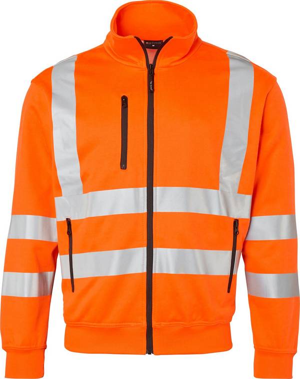 170 Full-Zip Sweatshirt, Unisex, Fluoreszierendes orange, 3XL