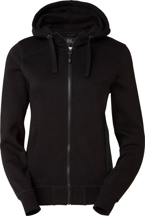 Ava Full-Zip Sweatshirt, Damen, schwarz, S