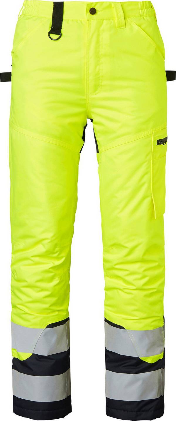 165 Lange Winter-Arbeitshose, Unisex, Fluoreszierendes gelb/navy blau, XL