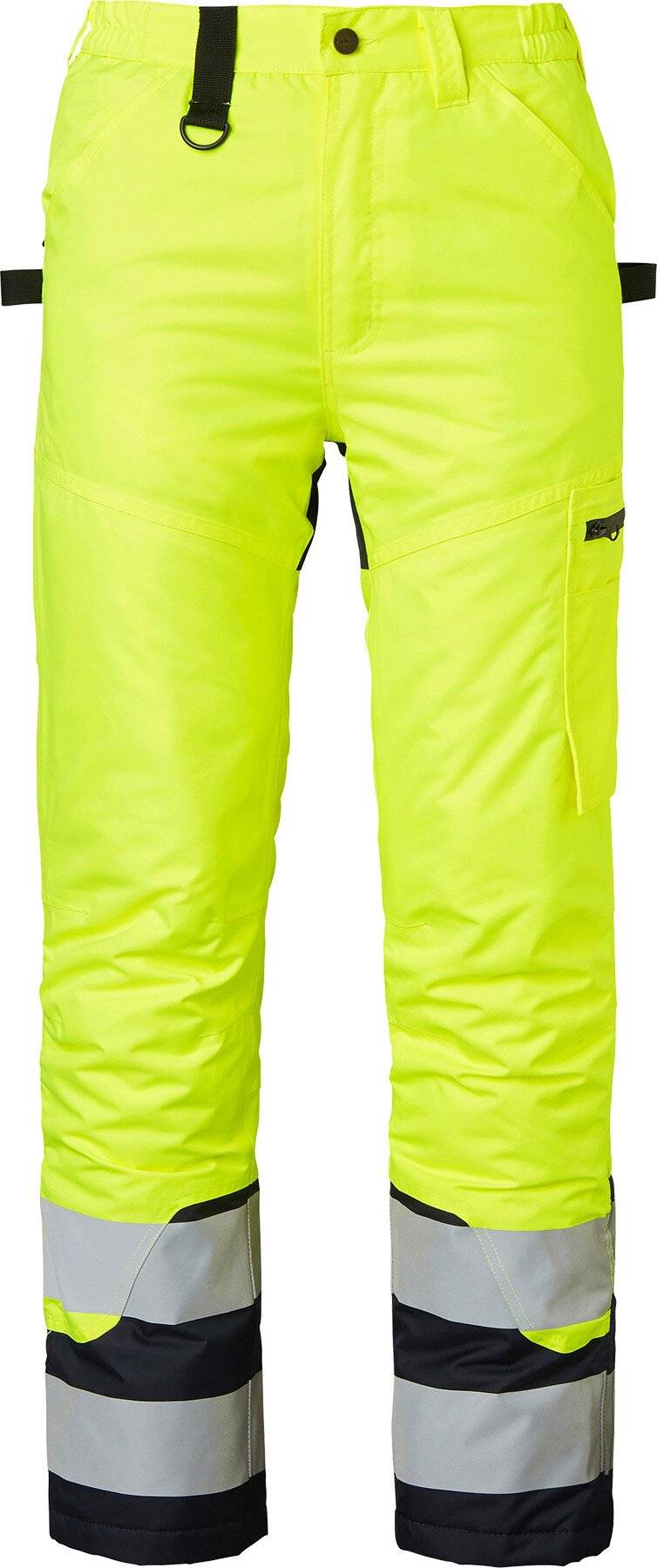 165 Lange Winter-Arbeitshose, Unisex, Fluoreszierendes gelb/navy blau, XL-0
