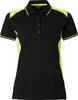 214 Poloshirt, Damen, schwarz/Fluoreszierendes gelb, L
