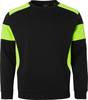221 Sweatshirt, Unisex, schwarz/Fluoreszierendes gelb, L