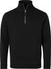 0102 Half-Zip Sweatshirt, Unisex, schwarz, L
