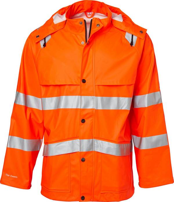 9394 Regenjacke Hohe Sichtbarkeit, Unisex, Fluoreszierendes orange, S