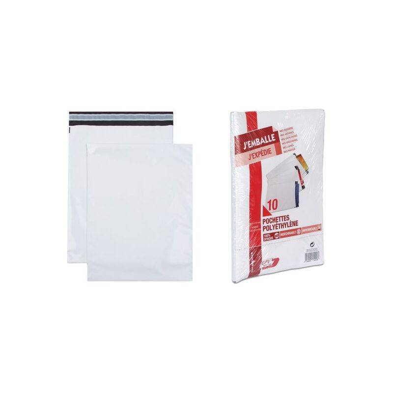 GPV Versandtaschen, 360 x 485 mm, aus Polyethylen, weiß-0