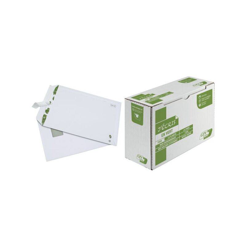 GPV Pochettes d'expédition ERA Pure, C4, avec fenêtre, blanc-0