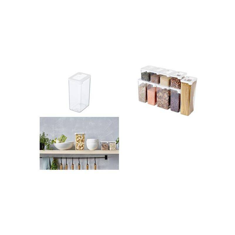 smartstore Trockenvorratsdose, 0,35 Liter, transparent/weiß-0