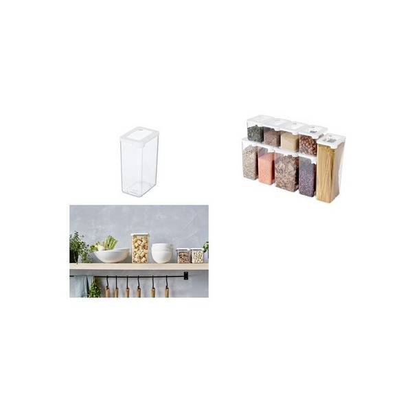 smartstore Trockenvorratsdose, 0,35 Liter, transparent/weiß