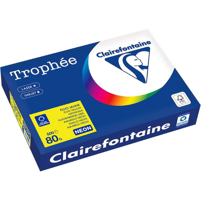 Clairefontaine Multifunktionspapier Trophée, A4, neongelb-0