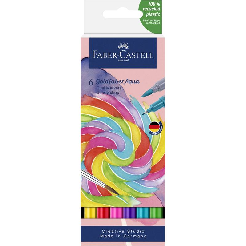 FABER-CASTELL Aquarellmarker GOLDFABER, 6er Etui Candy Shop (5661669)-0