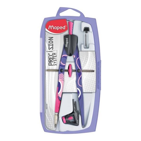 Maped Zirkelkasten PRECISION SYSTEM FANCY, 3-teilig,sortiert (82291013)
