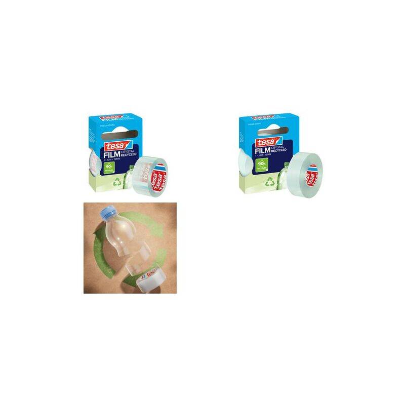 tesa Film CRYSTAL RECYCLED, transparent, 19 mm x 33 m-0