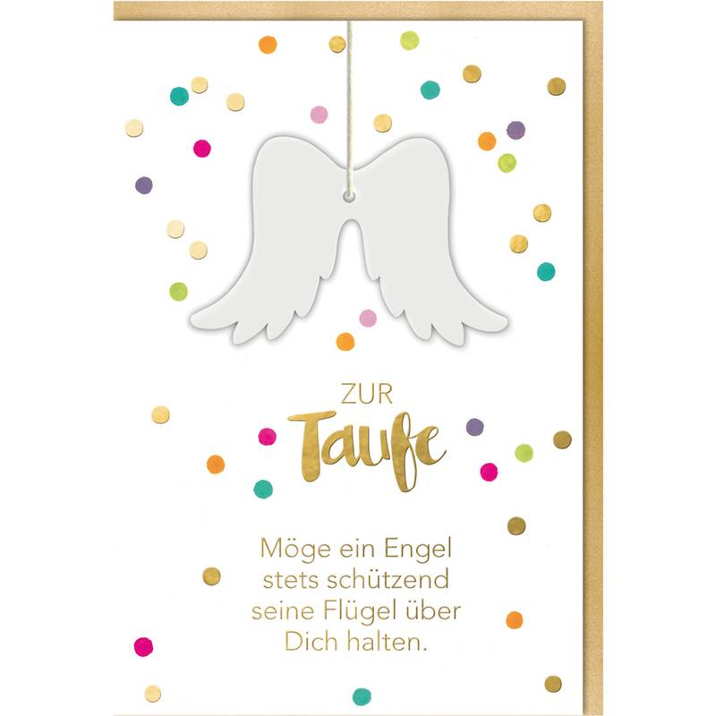 SUSY CARD Taufkarte "Engelsflügel"-0