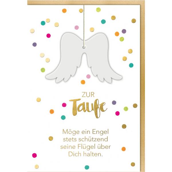 SUSY CARD Taufkarte "Engelsflügel"