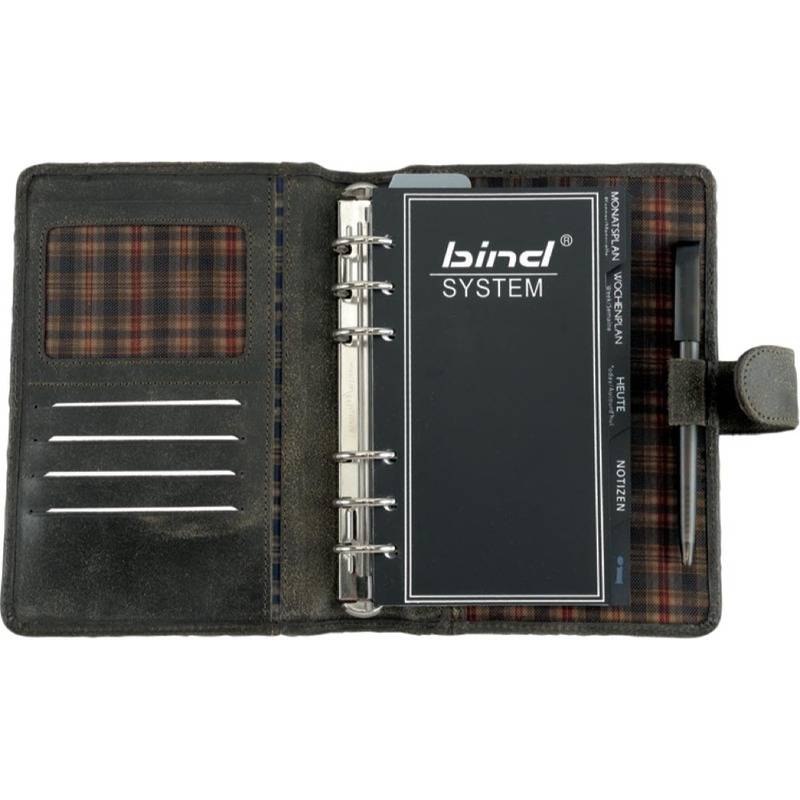 bind Terminplaner Modell 10101-1, A6, ohne Kalender, braun-0
