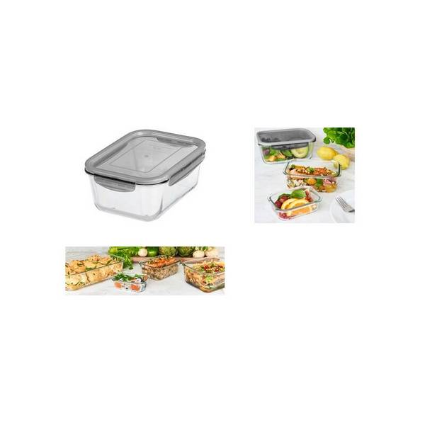 GastroMax Glas-Frischhaltedose, 2,7 Liter, grau (63400165)