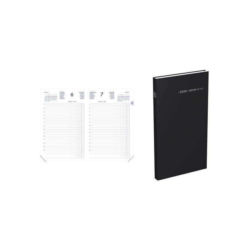 LECAS Agenda journalier Comptoir, 2027, 150 x 270 mm, noir-0