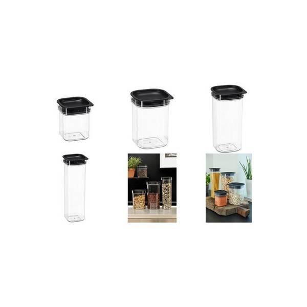plast team Trockenvorratsdose Hamburg, 0,6 Liter,quadratisch (63600391)