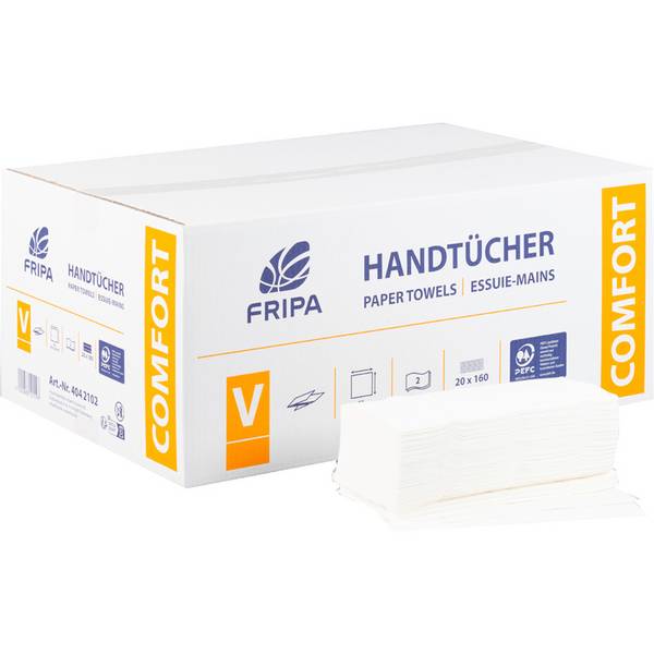 Papierhandtuch Comfort 4042102 25x23cm 20x160 Blatt