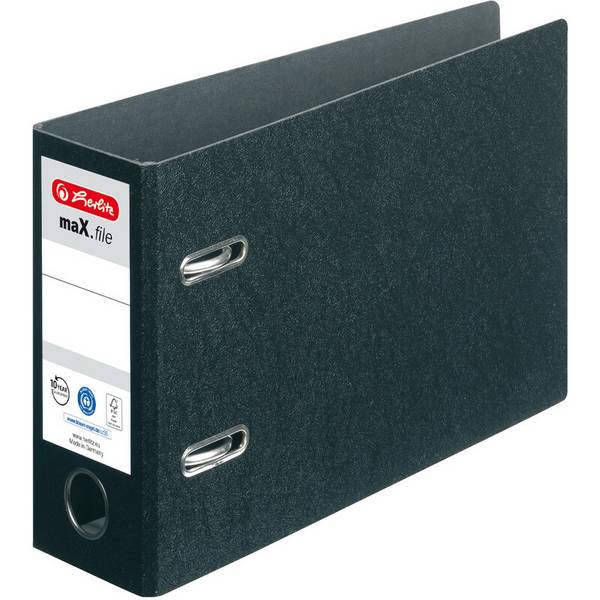 HERLITZ - maX.file Ordner schwarz Karton 7.5 cm DIN A5 quer