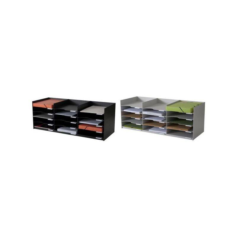PAPERFLOW Sortierstation Formularbox, 15 Fächer, grau