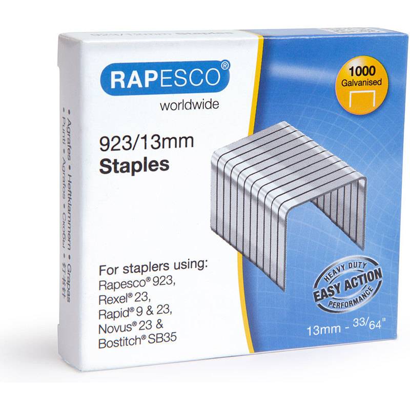 RAPESCO Heftklammern 923/13, verzinkt, 1.000 Stück-0