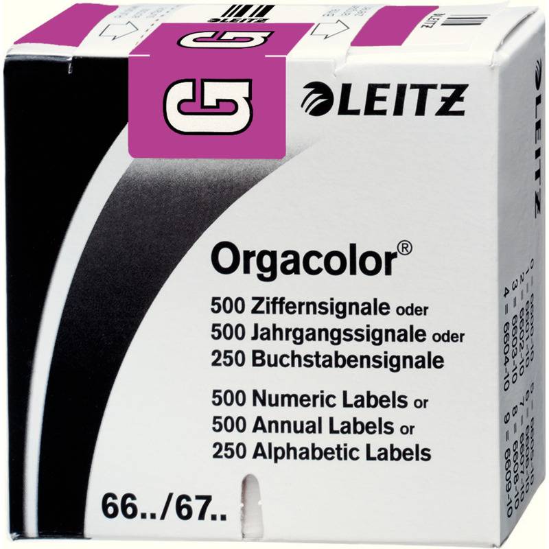 Buchstabensignal Orgacolor G violett 250 St./Pack. - Artikel: 122080640-0