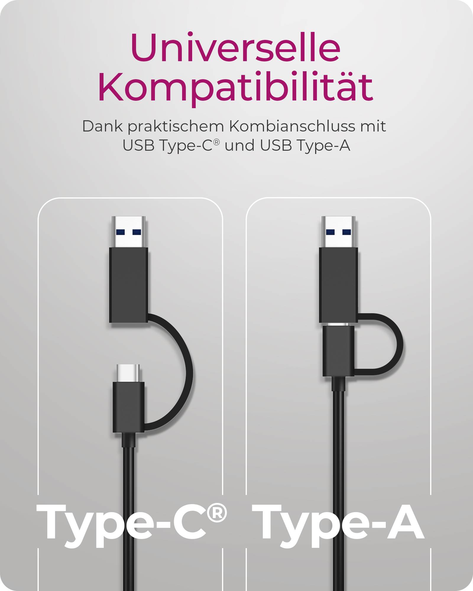 IB-LAN301-C3, USB 3.2 Gen 1 Type-C®/Type-A zu 2.5 Gigabit Ethernet LAN Adapter, Anthrazit-2