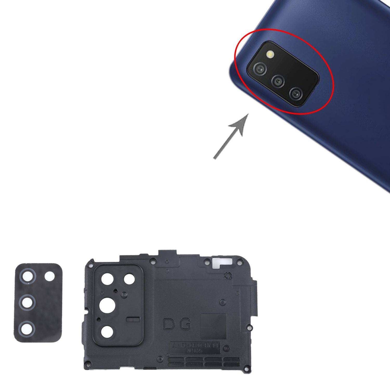 Kamera Linsencover für Samsung Galaxy A03S Camera Ersatzteil Ersatz-0
