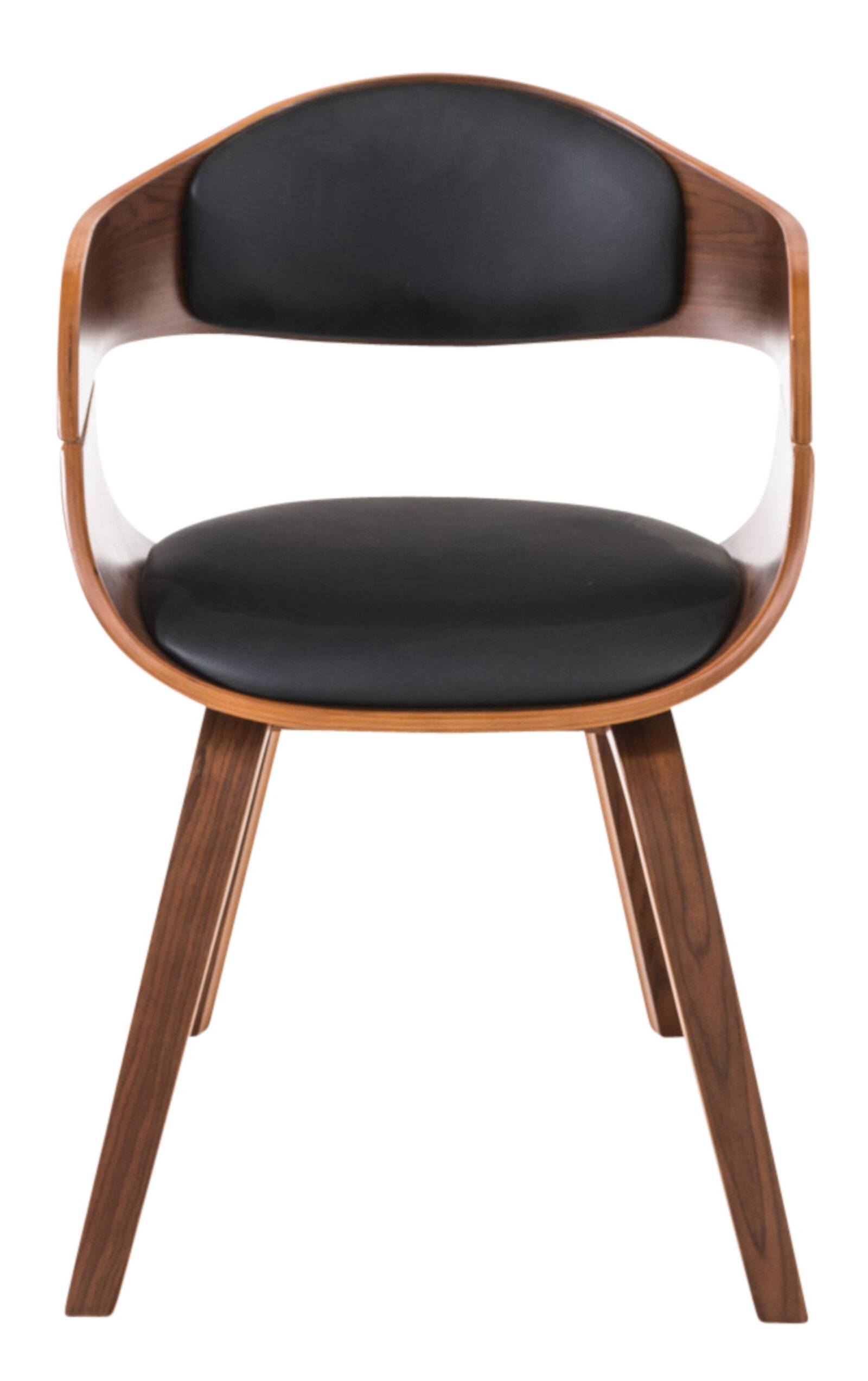 2er Set Stühle Kingston Kunstleder walnuss/schwarz-1