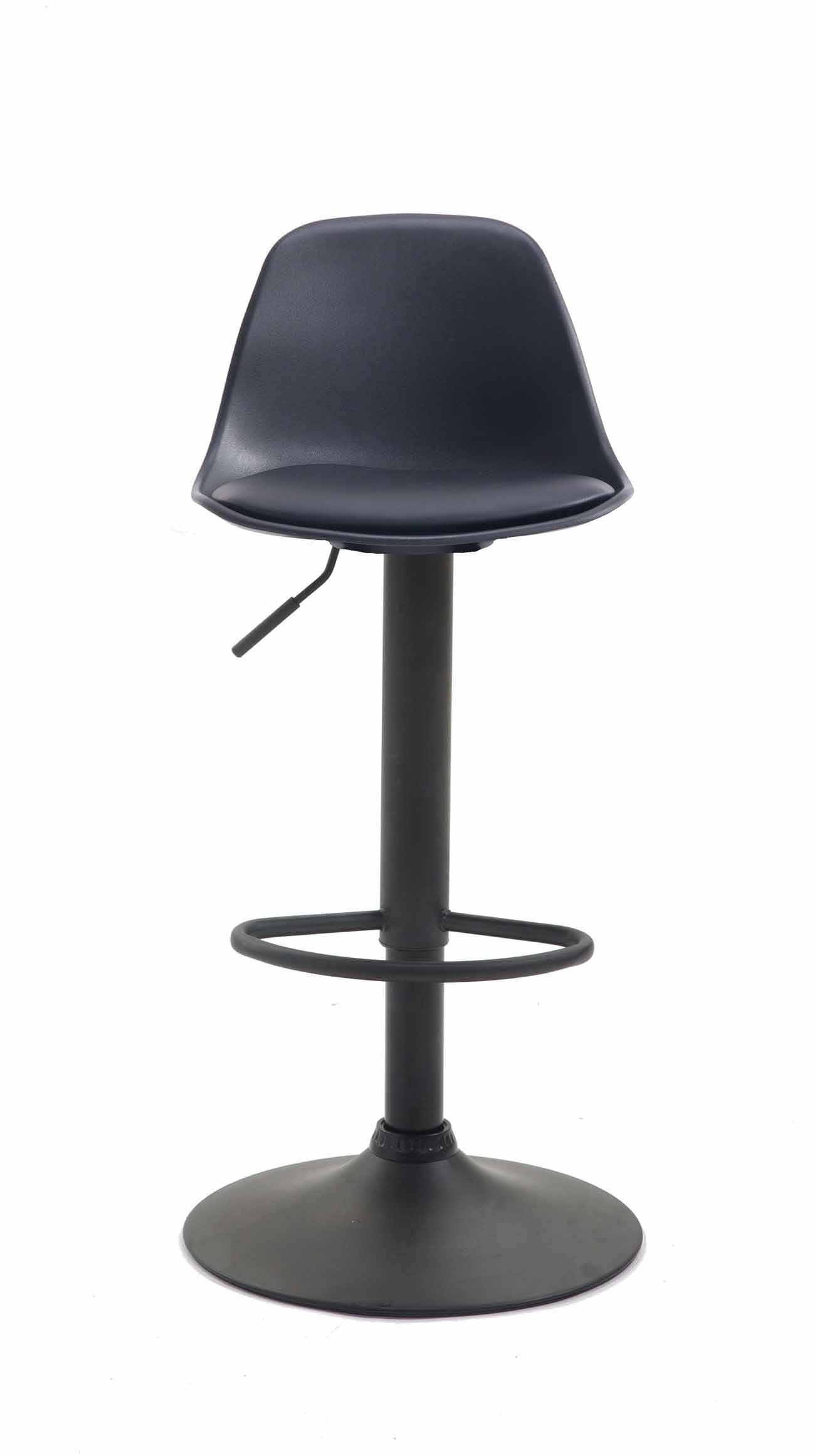 Barhocker Kiel Kunstleder schwarz schwarz-1