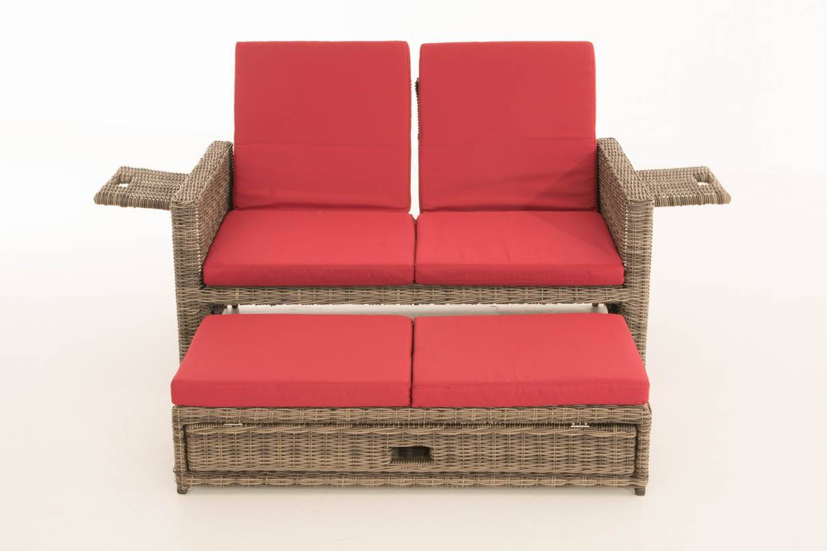 Sofa Ancona Rubinrot 5mm grau-meliert-2