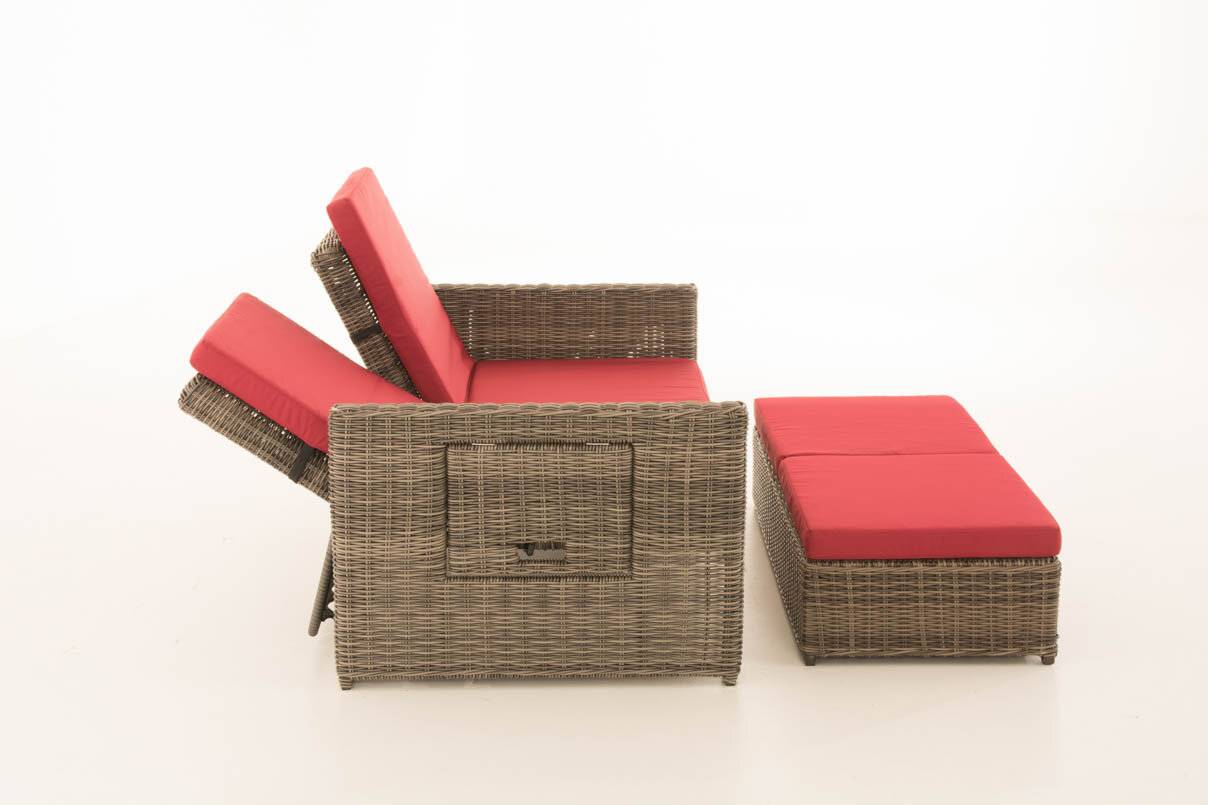 Sofa Ancona Rubinrot 5mm grau-meliert-3