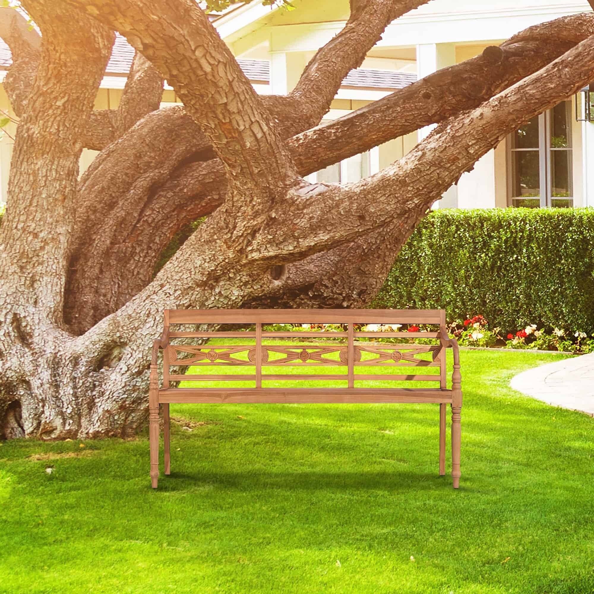 Teakbank Maryland V2 150 cm teak-3