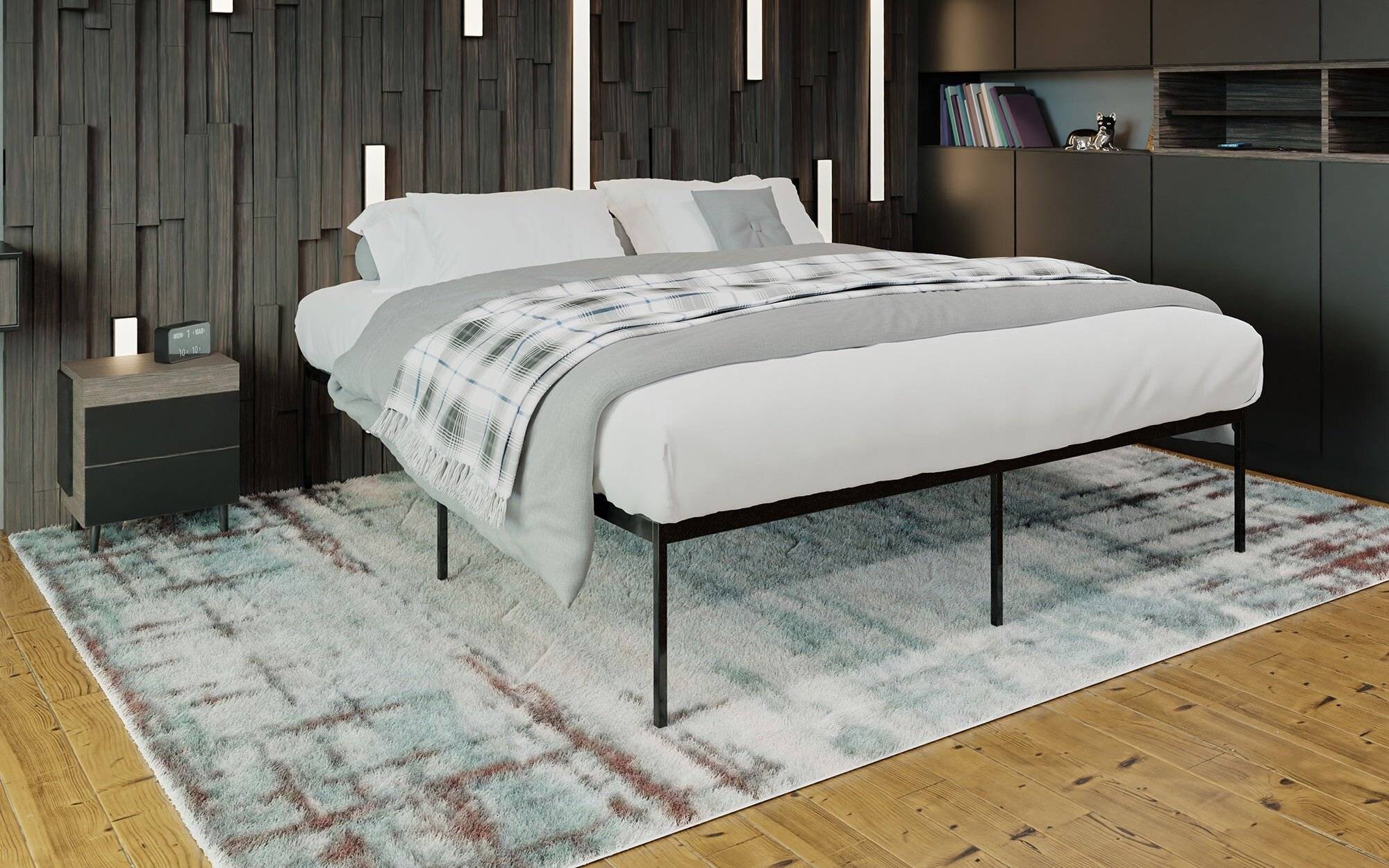 Metallbett Fargo 200x180x42 cm schwarz-2