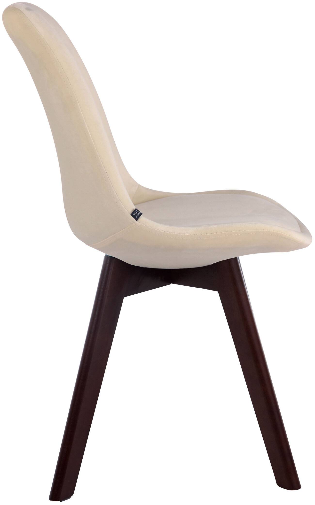 Besucherstuhl Borneo V2 Samt walnuss creme-2