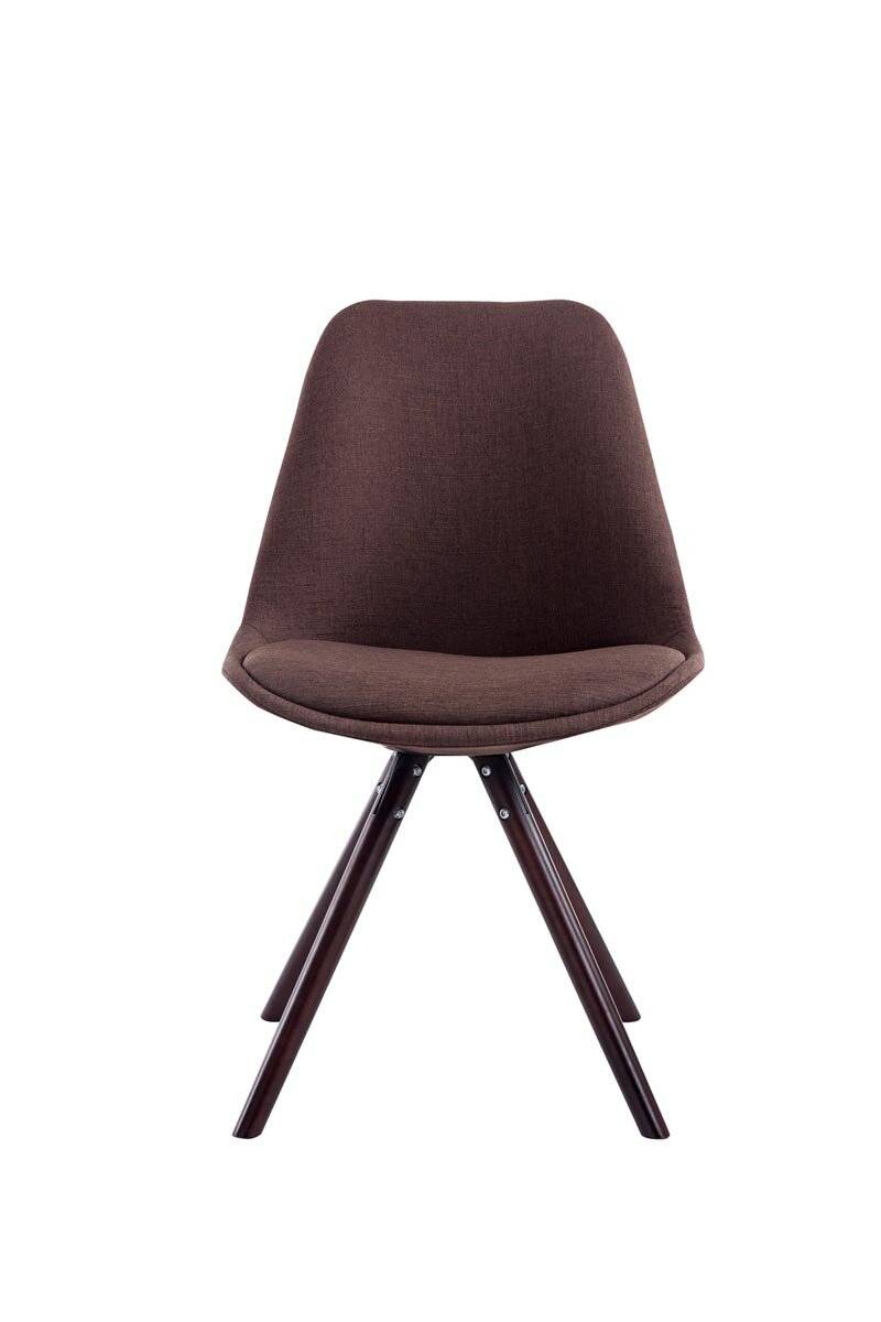 Besucherstuhl Toulouse Stoff Cappuccino Rund braun-0