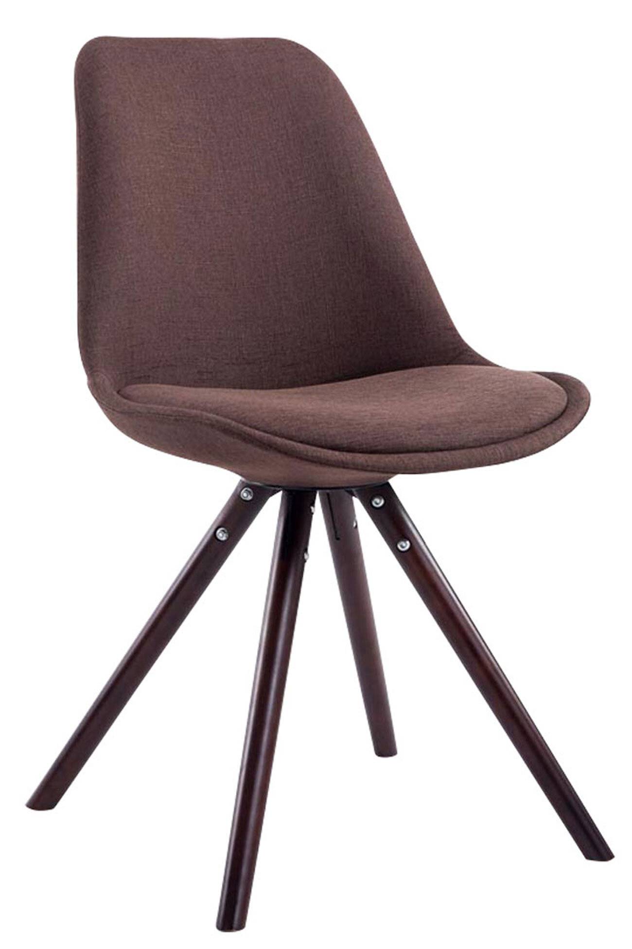 Besucherstuhl Toulouse Stoff Cappuccino Rund braun-1