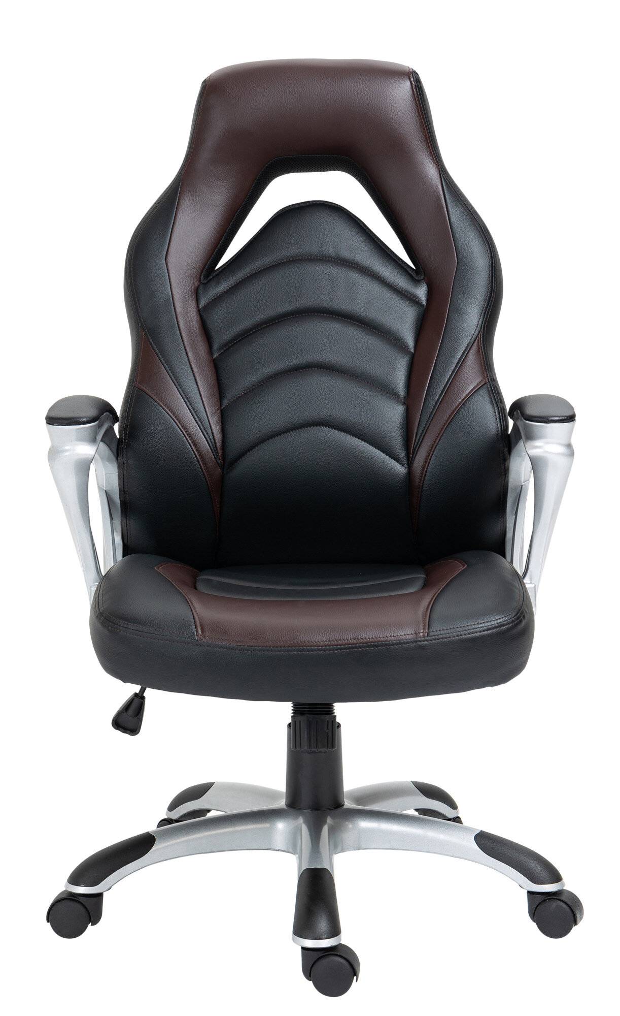 Bürostuhl Foxton Kunstleder schwarz/braun-1