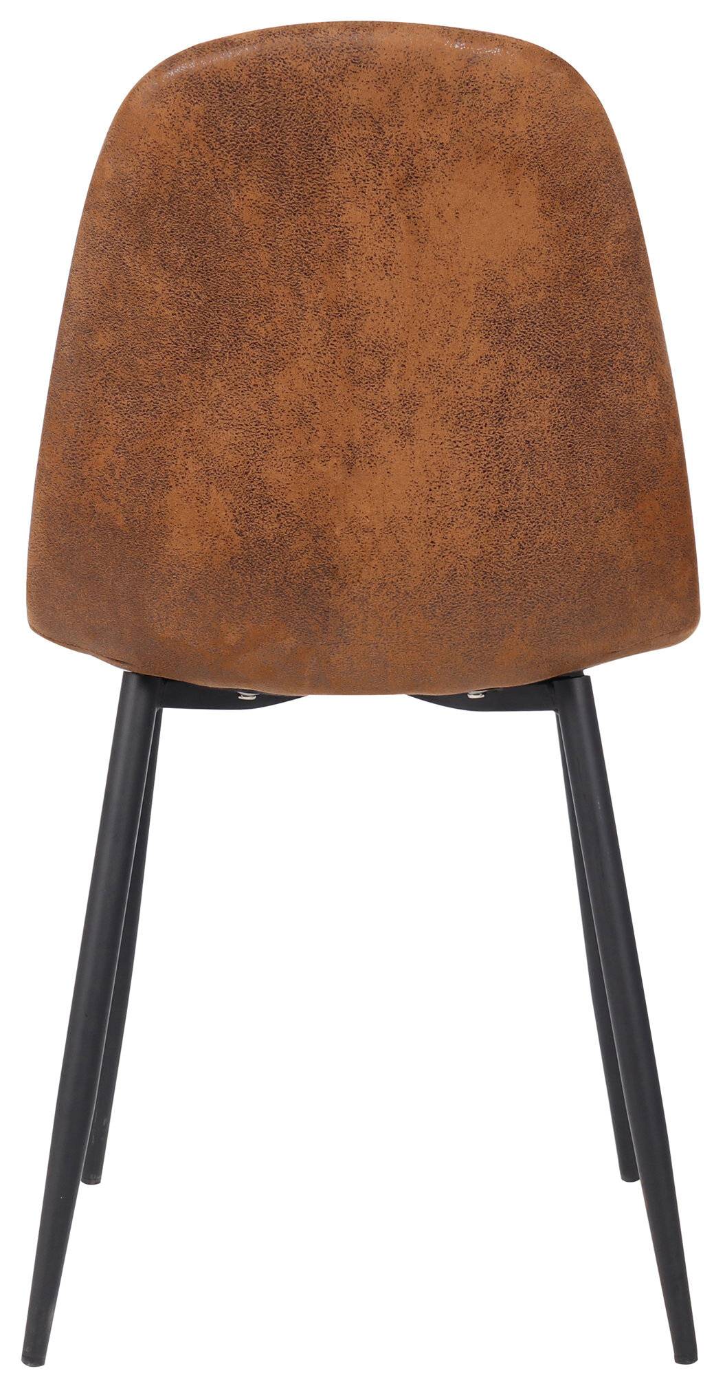 4er Set Esszimmerstühle Napier Kunstleder braun-2
