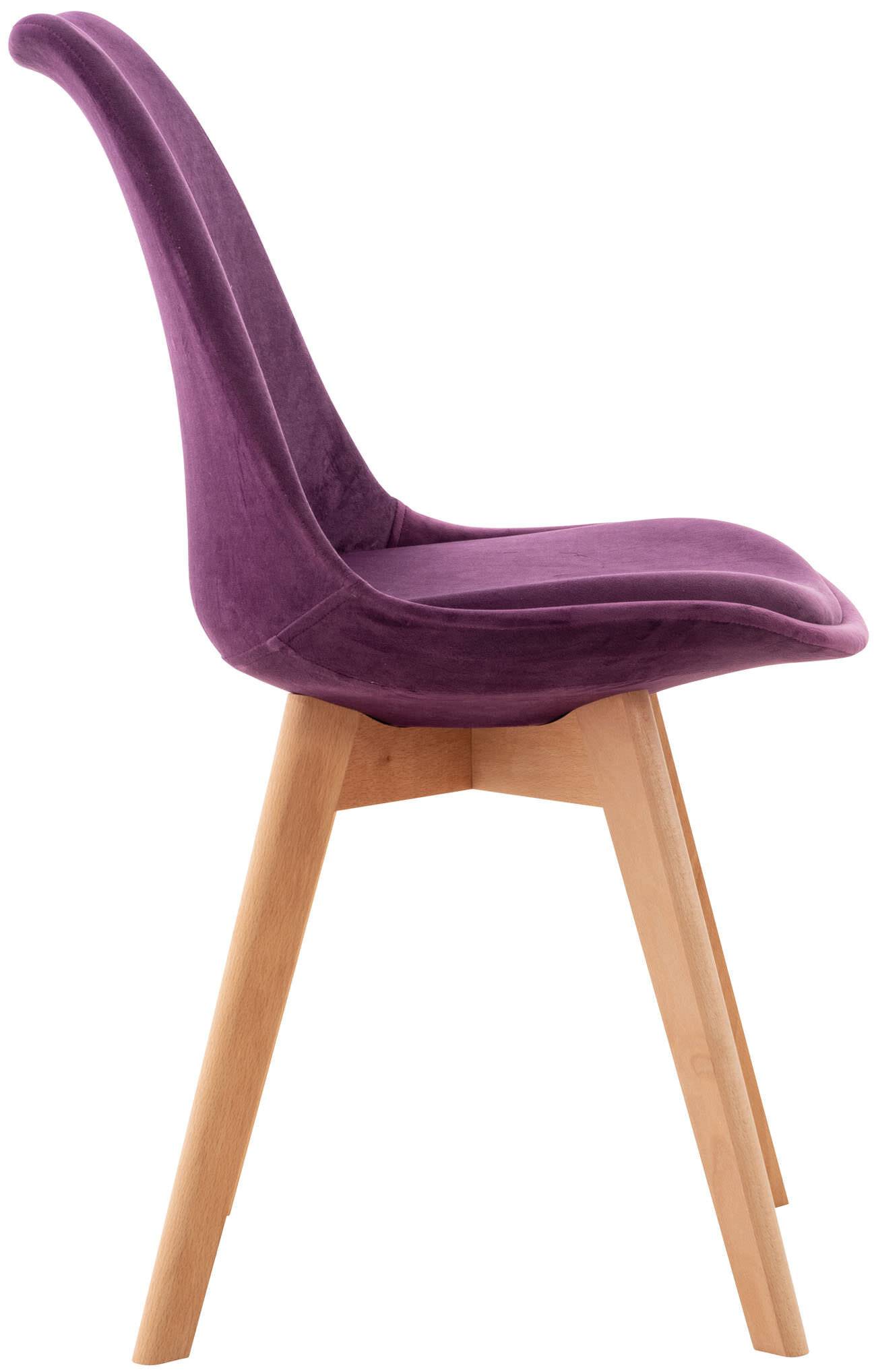 Stuhl Linares Samt lila-2