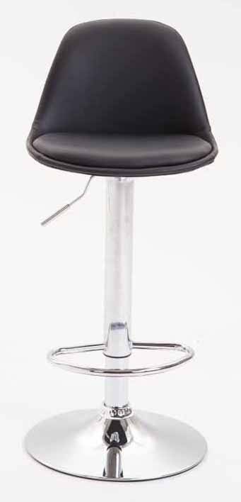 2er Set Barhocker Kiel Vollgepolstert Kunstleder chrom schwarz-1