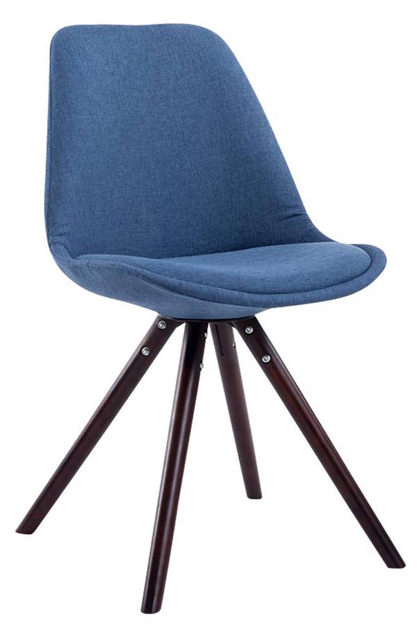 Besucherstuhl Toulouse Stoff Rund cappuccino (eiche) blau