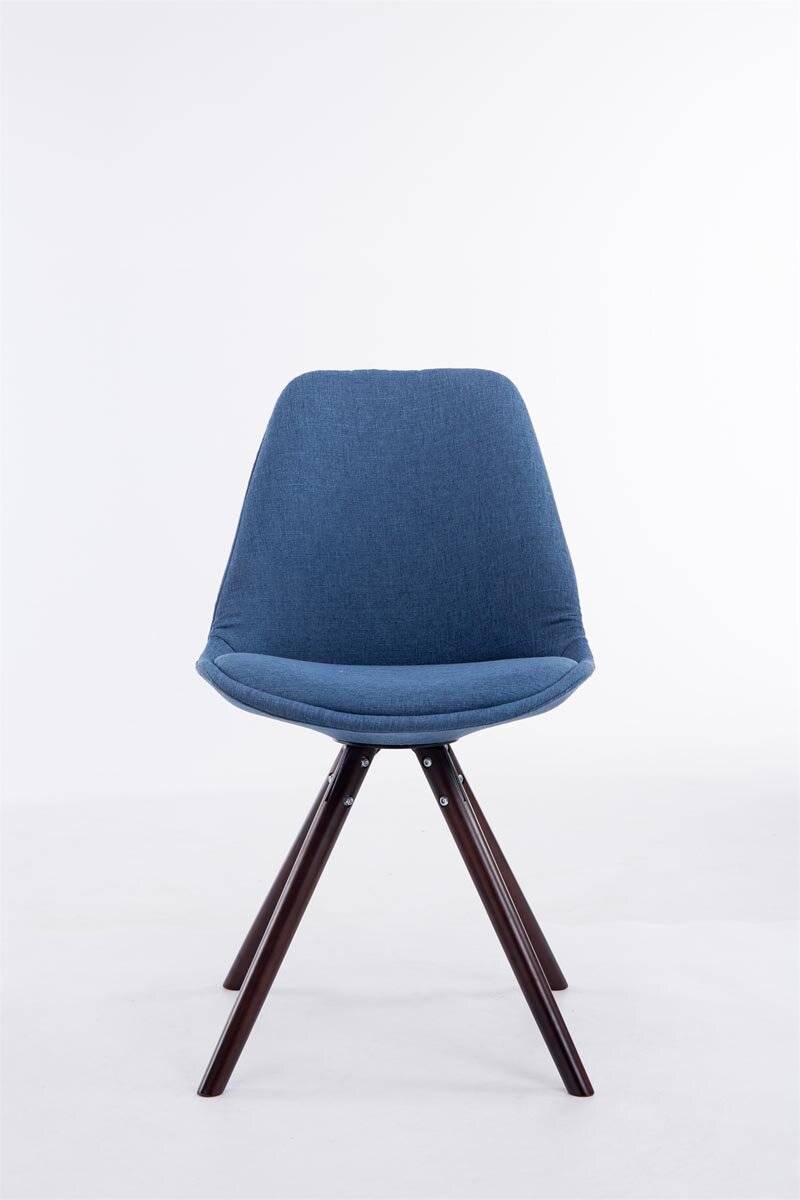 Besucherstuhl Toulouse Stoff Rund cappuccino (eiche) blau-1
