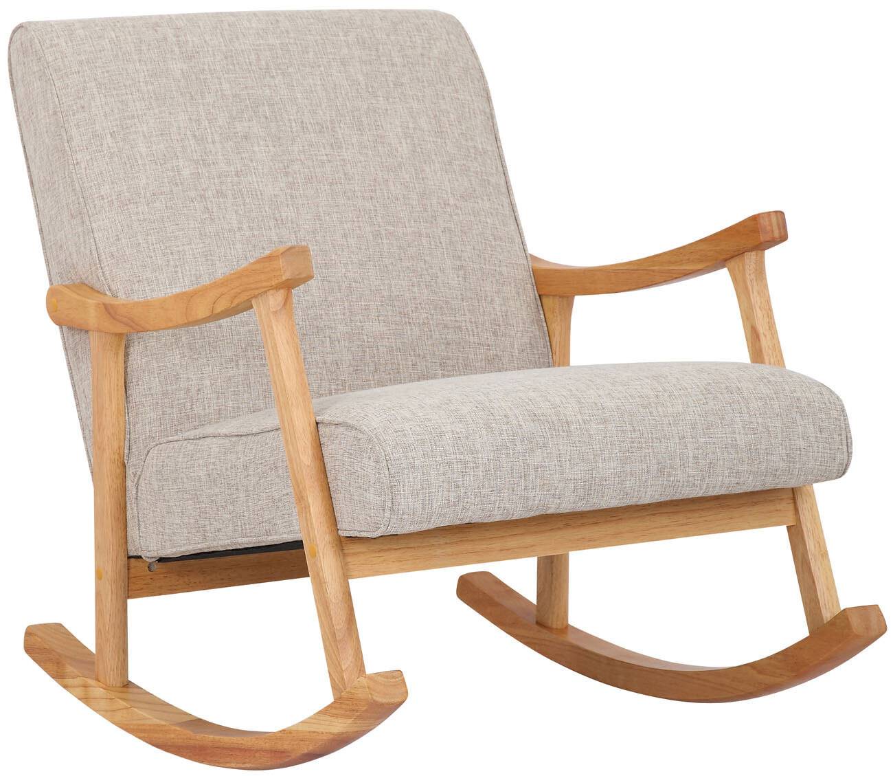 Schaukelstuhl Morelia Stoff natur creme-0