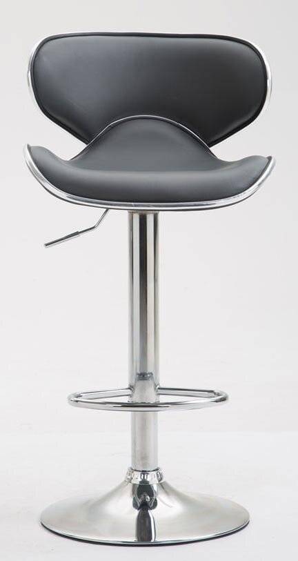 2er Set Barhocker Las Vegas V2 Kunstleder chrom grau-1